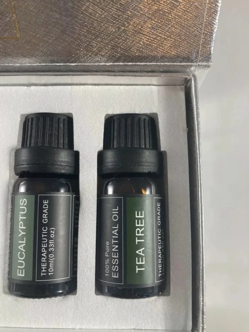 Essential Oil Gift Set with Leather Diffuser Bracelet in rose gold